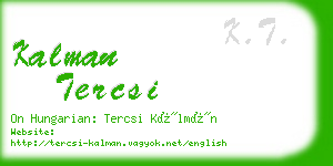kalman tercsi business card